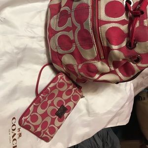 Coach Purse with matching wristlet